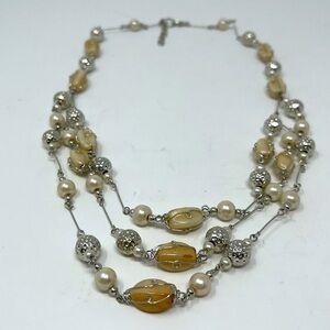 Trades of Hope Silver Lining‎ 3 Strand Necklace 23 in Long